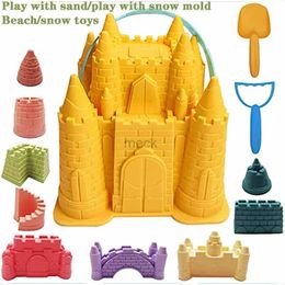 Sand Play Water Fun 2024 New Beach Sand Toys Set Creative Childrens Pyramid Castle Sand Mold Fun Outdoor Games Beach Accessories for Boys Girls 240321