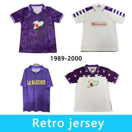 Retro jersey 1989 1991 1992 1994 1996 1998 2000 ACF Fiorentina classic vintage football shirt Batistuta Baggio Costa Montolivo Player jersey