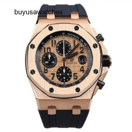 Lastest Brand Wristwatch AP Wrist Watch Royal Oak Series 26470 Automatic Machinery Mens 18k Rose Gold Material Calibre 42mm Watch