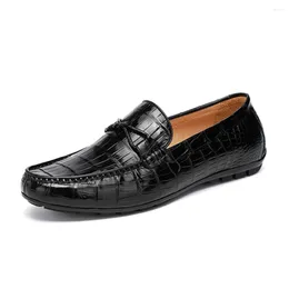 Casual Shoes Hulangzhishi Crocodile Leather Set Foot Men Male Single Fashion Comfortable Men's