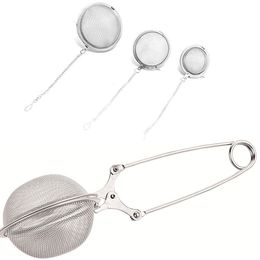 Drinkware Kitchenware Accessories Tools Tea Infuser Stainless Steel Sphere Mesh Strainer Coffee Filter Diffuser Handle Ball Tea Tools LT859