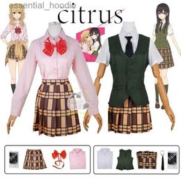 cosplay Anime Costumes Orange role-playing Aihara Yuzu Aihara Mei role-playing to school uniforms tight fitting clothes wigs Halloween partiesC24321