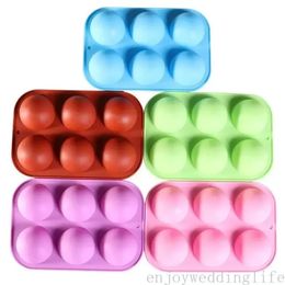Round Silicone Chocolate Moulds for Baking Cake Candy Cylinder Mould for Sandwich Cookies Muffin Cupcake Brownie Cake Pudding Jello FY4438 DHL sxjul16