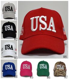 Trump Hat Baseball Caps Make America Great Again Hats Donald Trump Republican Snapback USA Flag Mens Party Hats GGA26404923085