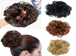 Pony Tail Hair Extension Bun Hairpiece Scrunchie Elastic Wave Curly Synthetic Hairpieces Wrap for Hair Bun Chignon Pedazo de cabel4372418