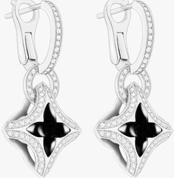 Luxury Brand V Earrings Designer for Women Starlight Snowflake Sparkle Silver plated glamour Zircon Flower Style earrings Haute Couture lady Jewellery Fashion