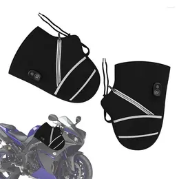 Cycling Gloves Motorcycle Handlebar Hand Warmers Rechargeable Snowmobile Cover Muffs With 3 Settings Cold Weather Gear For Riding