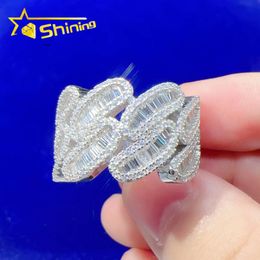 Designer Jewelry Hot Selling Hip Hop S925 VVS Moissanite Iced out jewelry solid gold plated hip hop diamond cuban pass tester vvs moissanite rings men engagement