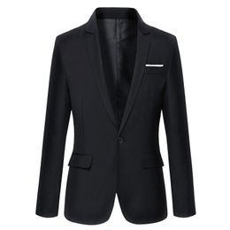 Brand Clothing Autumn Suit Blazer Men Fashion Slim Fit Male Suits Casual Solid Colour Masculine Size M4XL 240318