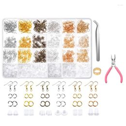 Charm Bracelets Earring Making Supplies Kit With Hooks Open Jump Rings Backs For Jewellery And Repair