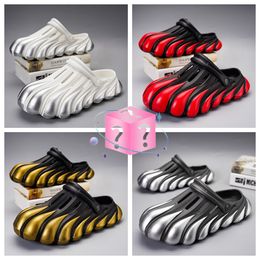 Dragon Hole Shoes with a Feet Feeling Thick Sole Sandals GAI thick Painted Five Claw Trendy Hole Breathable Large Size Toe Wrap Summer Beach Brand Original Men cool