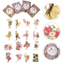 Gift Wrap Flower Fairy Patch Stickers Decorative Handbook Water Bottle Planner Journal Label