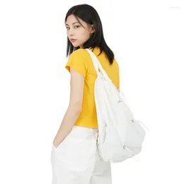 Evening Bags Korean Nylon Cloth Outdoor Street Fashionable Women's Draught Pleated Bucket Bag Shoulder Crossbody