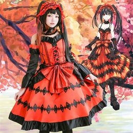 cosplay Anime Costumes Date role-playing Tokisaki Kurumi devil role-playing anime Halloween party gothic Lolita womens clothingC24321