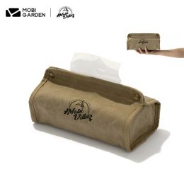Tools MOBI GARDEN Camping Tissue Storage Box Outdoor Household Storage Bag Cotton Canvas Dining Table Coffee Table Pumping Paper Box
