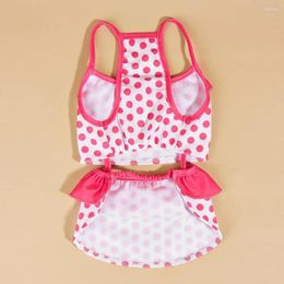 Dog Apparel Easy To Wear Pet Beach Clothing Colourful Polka Dot Swimsuit Set For Small Dogs Comfortable Beachwear Bikini Dress Cats