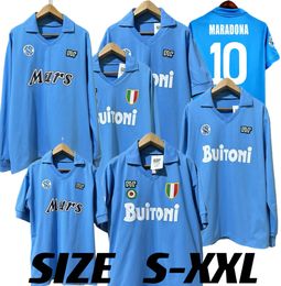 Retro classic Napoli 2024 soccer jerseys 86 87 88 89 MARADONA 1986 1987 1988 1989 HAMSIK L.INSIGNE HIGUAIN Retro football shirt S-XXL