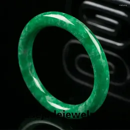 Bangle Send Certificate Grade A Jade Round Women Genuine Natural Green Jadeite Myanmar Certified Jades Bangles Burma Bracelets