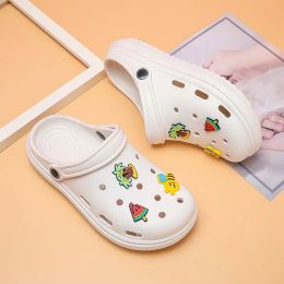 Sandals New Woman Sandals casual Jelly shoes Summer Girl EVA Garden Shoes Color Beach Flat Sandals Slippers flip flops home shoes