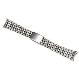 Watch Bands 18mm 19mm 20mm Solid Stainless Steel Curved End Jubilee Strap Band Fit For237u