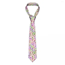 Bow Ties Colourful Mini Marshmallows Men Necktie Casual Polyester 8 Cm Narrow Neck Tie For Daily Wear Cravat Wedding Party