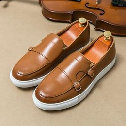 Shoes 791 Loafers Men's Casual Brown Leather Fashion Sports Board Large Size 38-46