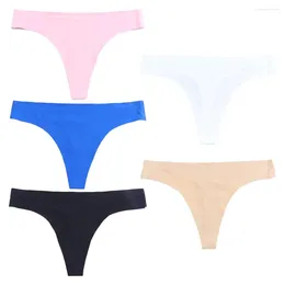 Women's Panties Breathable Sexy Sweet Cotton Crotch Girl Low-Waist Sports Thong Letter Seamless Briefs Women Intimates Ice Silk