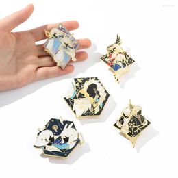 Brooches Game Sky Children Of Light Enamel Brooch Guangyu Mushroom White Bird Metal Lapel Pins Souvenir Cosplay Party Jewelty Gift Badges