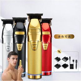 Hair Trimmer Electric Clipper Rechargeable Low Noise Cutting Hine Beard Shaver Trimer For Men Barber Hairs Shaving Styling Drop Delive Otew2