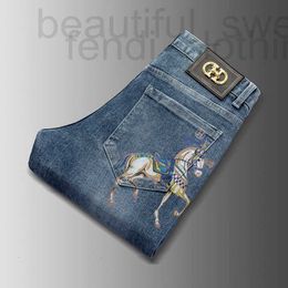 Men's Jeans designer Designer Brand Fashion Printed for Men 2023 Spring/summer Emma New Slim Fit Small Feet Casual Pants FYQ9 3TOF