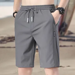 Men's Shorts Straight Swim Trunks Quick Dry Bathing Suit Drying Drawstring W/ Pocke For Surfing Beach