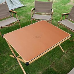 Tools PU Leather Camping Table Mat Multifunction Drink Coaster Insulated Table Coasters HeatResistant Wooden Desk Pad for Outdoor
