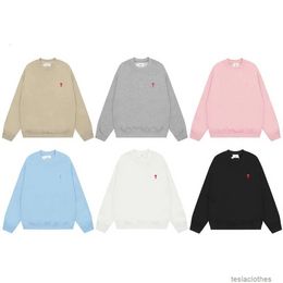 Tasarımcı Amis Sweater Erkek Kadınlar Kore Modası Bir Kalp Desen Yuvarlak Boyun Örgü Sweatshirts Lüks Marka Sweaters Kadın Çiftleri Fiyat İndirimi