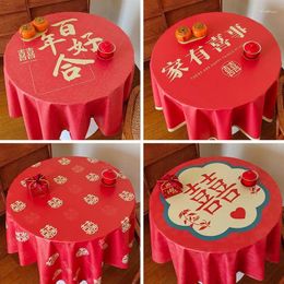 Table Cloth Tablecloth Waterproof And Oilproof Red Festive Wedding Decoration Coffee