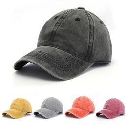 Vintage Old Adult Washed Children's Solid Color Baseball Cap Sun Hat Curved Brim Duck Tongue Cap Men and Women Couple Light Plate Spring Summer 2-7 DHL