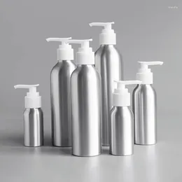 Storage Bottles 300pcs/Lot Empty Cosmetic 30/50/100/150/200/250ml Aluminium With White Lotion Pump