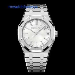 Crystal AP Wrist Watch Royal Oak Series 15510ST Precision Steel White Plate Mens Fashion Leisure Business Sports Watch World Luxury Watch Complete Set