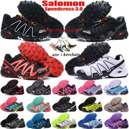 Free Shipping Hiking Shoes Speed Cross 3 Speedcross Outdoor Sports Shoes Designer Mens Womens Climbing Wear Running Shoe Trainers Black White Navy Blue Sneakers