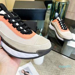 Designer Women Casual Shoes Fashion Mixed Color Leather Mesh Air Breathable Trainers Sneakers Runway Outfit Platform Wedges