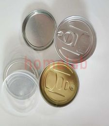 Empty Dry Herb Flower 100ml Tin Cans Pre Sealed Sealing Lid Cover Pressed Cap Bottom Manual push at the bottom 73x23mm5814650