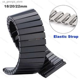 Watch Bands Elastic stretch strap stainless steel strap 14mm 16mm 18mm 20mm 22mm metal expansion strap wrist strap bracelet tool Y240321