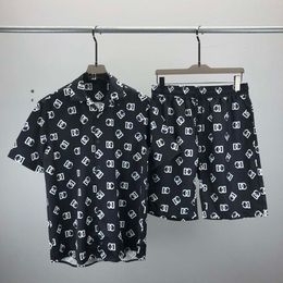 23SS Mens Designers Set Tracksuit Luksusowe klasyczne modne koszule Hawajskie Tracki dla ananasa szorty koszuli krótkie rękawowe garnitur #026