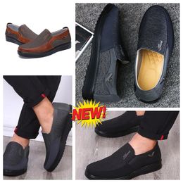 Shoe GAI sneaker sport Cloth Shoes Men Single Business Low Top Shoes Casual Soft Sole Slipper Flat Leather Men Shoe Black comforts softs sizes 38-50