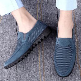 Casual Shoes Trend Mens Hollow Out Men Loafers Comfy Moccasins Summer Male Driving Lightweight Man Slip On Boat