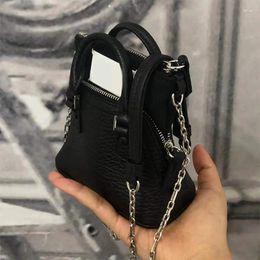 Shoulder Bags 2024 Women'S Casual Brand Mini Handbags Females Trend Soild Color Zip Crossbody Bag Cute Metal Chain Clutch