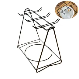 Kitchen Storage Accessories Stainless Steel Coffee Cup Holder Glass Holders Mugs Stand Plate Rack