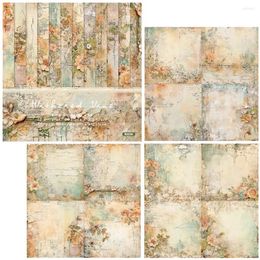 Gift Wrap Alinacutle Vintage Withered Vine Floral 24 Sheets 6" Patterned Paper Pad For Scrapbooking Handmade Craft Background