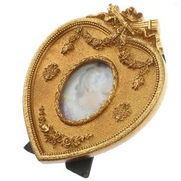 Frames Baroque French Heart-shaped Embossed Resin Po Frame Picture Desk Vintage