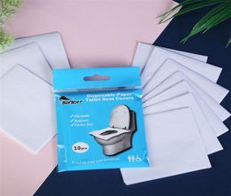 soluble water disposable toilet seat cushion paper 10 slice pack portable toilet pad Disposable toilet seat paper T9I003395851958