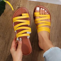 Sandals Summer Shoes For Women 2024 Roman Female Flip Flops Oudoor Flat Women's Slippers Concise Casual Ladies Woman